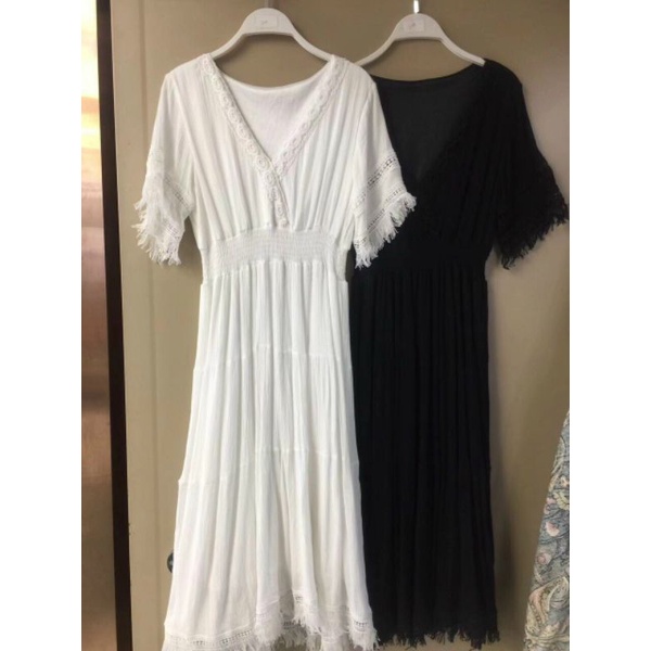 đầm maxi xô ren.
