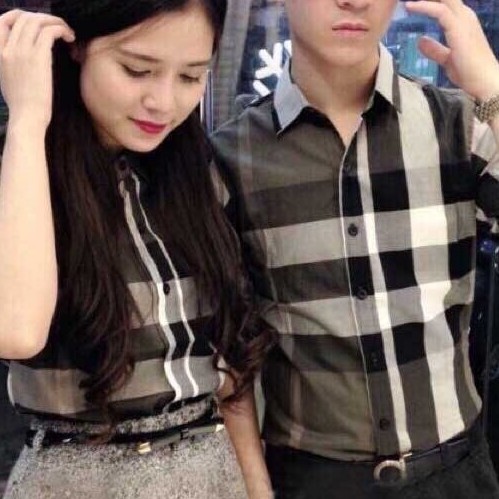 Áo đôi bbr xanh rêu freesize model