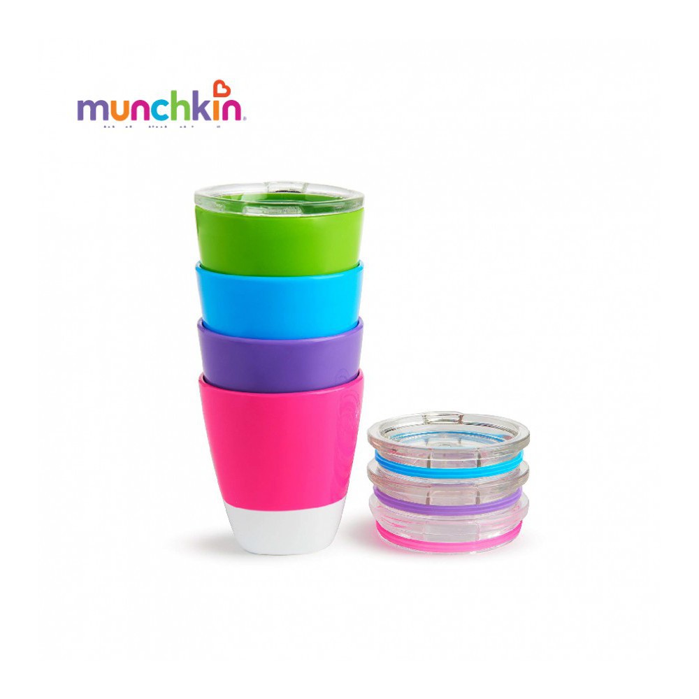 [Chính Hãng] Bộ 2 cốc uống nước có nắp cho bé MUNCHKIN - ly uống nước cho bé Munchkin