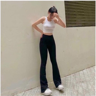 A07 Quần ống Loe Cạp Cao Legging dáng dài M888