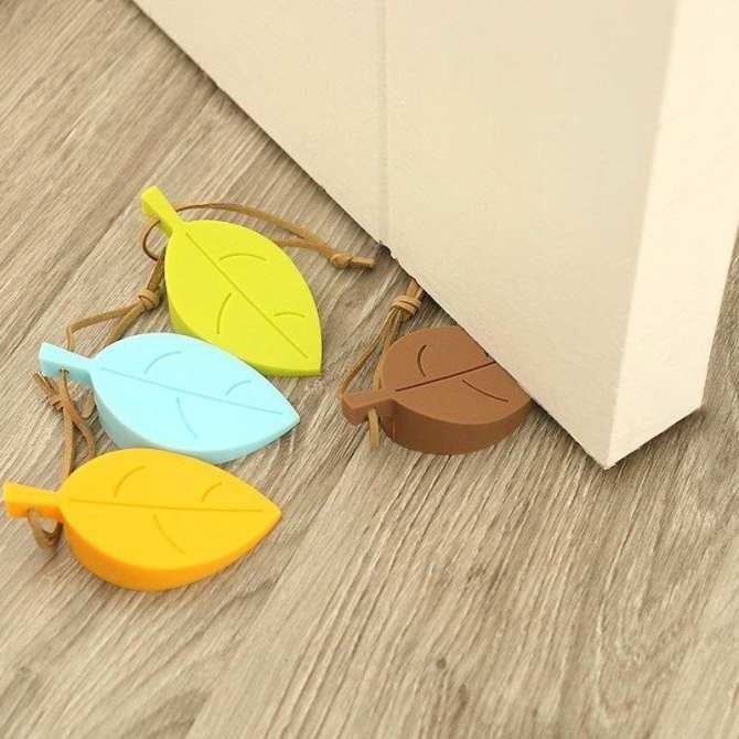 Chặn Cửa Chống Va Đập Sillicon Hình Chiếc Lá