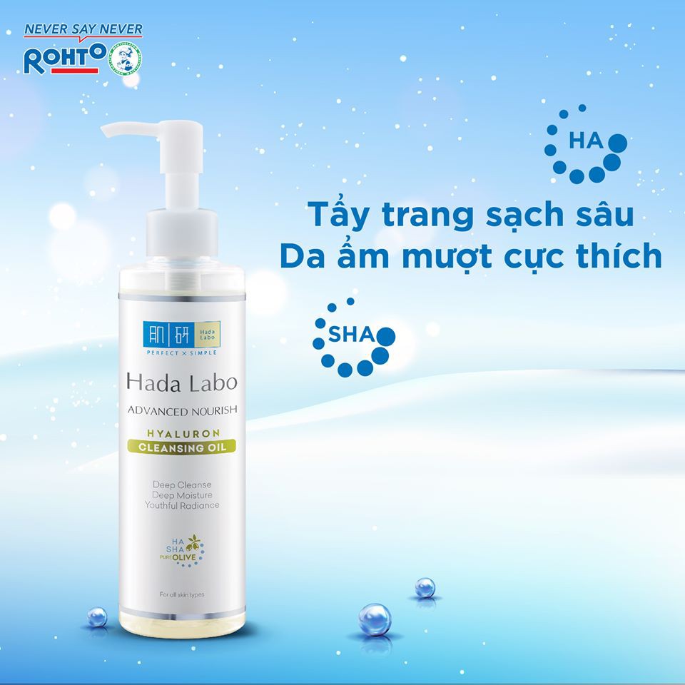 Combo 2 Chai Dầu Tẩy Trang Hada Labo Advanced Nourish Hyaluron Cleansing Oil
