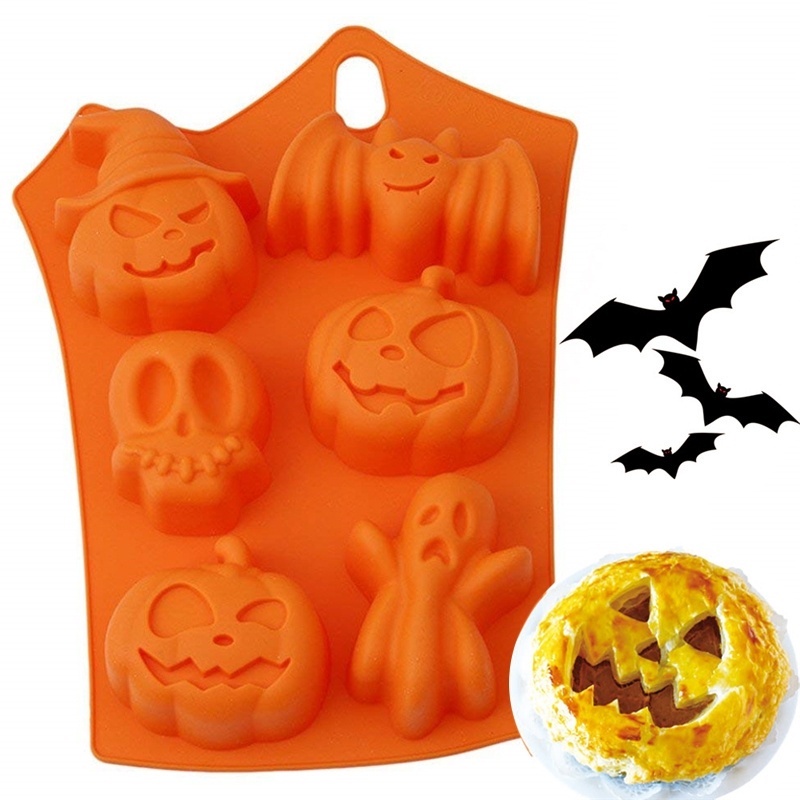 Khuôn Silicone Làm Bánh Tạo Hình Chủ Đề Halloween Độc Đáo Tiện Dụng