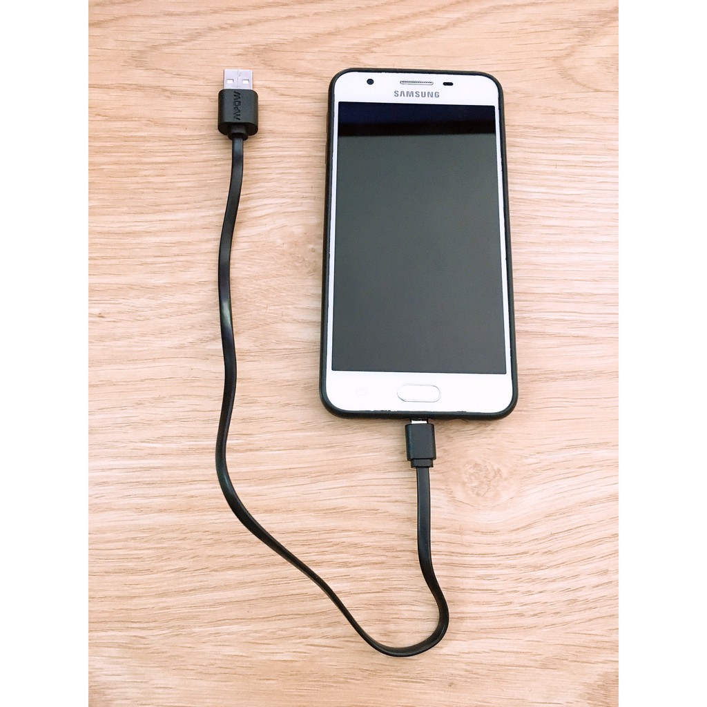 Combo 2 Dây cáp sạc ngắn Samsung - Cáp sạc Micro Usb - Sạc Androi dây mềm (36cm)