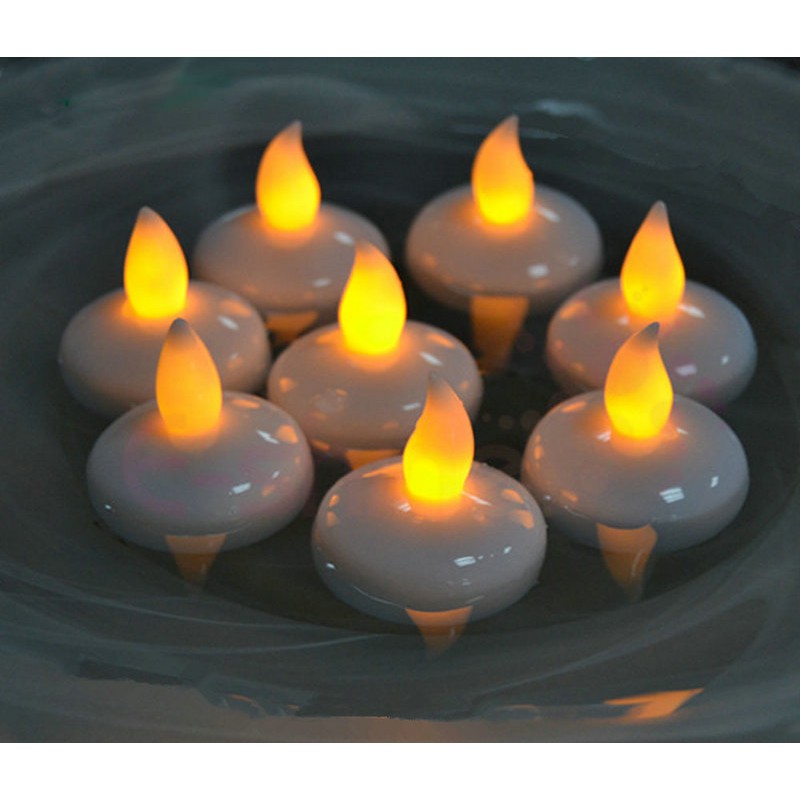 Nến điện tử tealight nổi và pin Trang Trí Bàn Tiệc, Phòng Lung Linh Lãng Mạn Sang Trọng