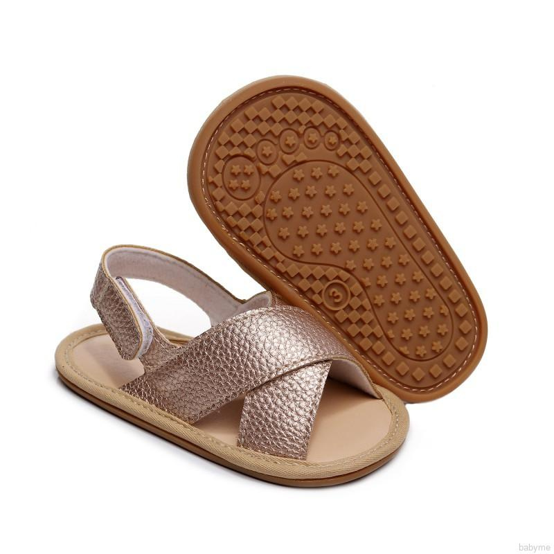 Giày Sandal Quai Chéo Đế Bằng Chống Trượt Cho Bé