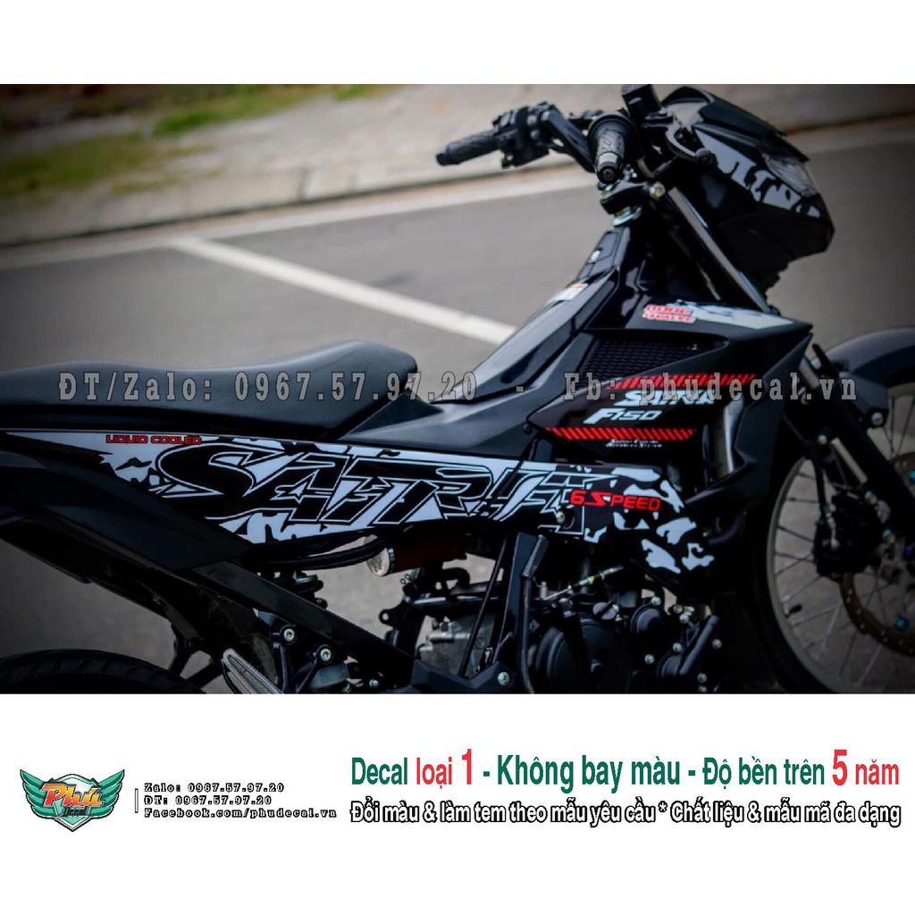 Tem rời Satria Đen Trắng (L)
