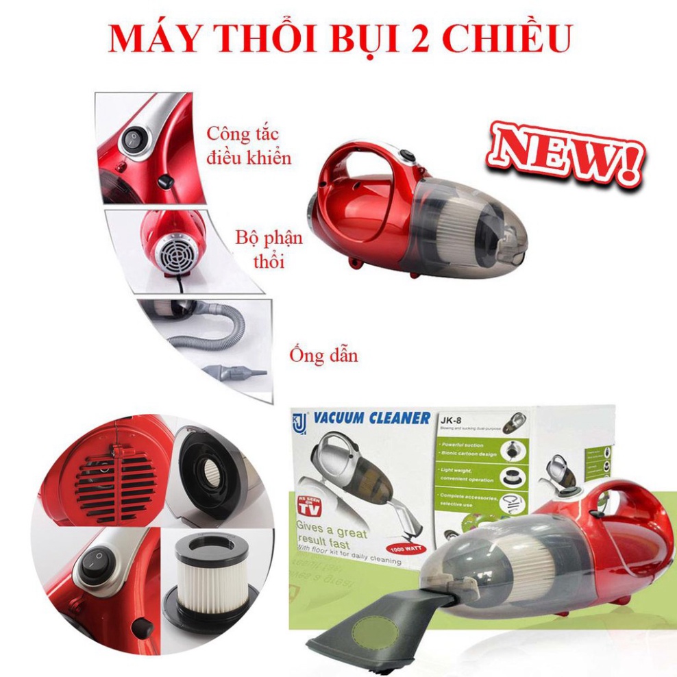 Máy hút bụi cầm tay vacuum cleanr JK8, máy hút bụi hai chiều đa năng