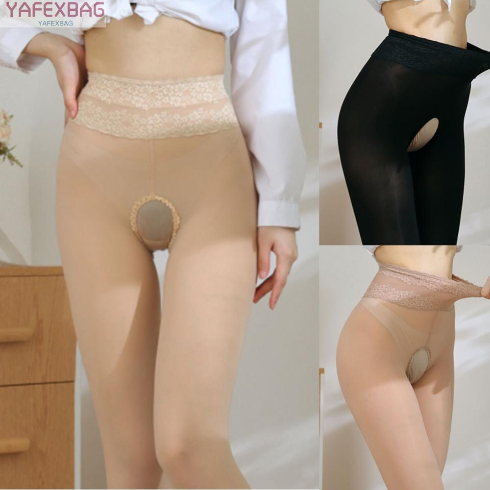 Women Crotchless Sexy Sheer Glossy Pantyhose Tights Stocking Ultra Thin Hosiery fhs tghsf