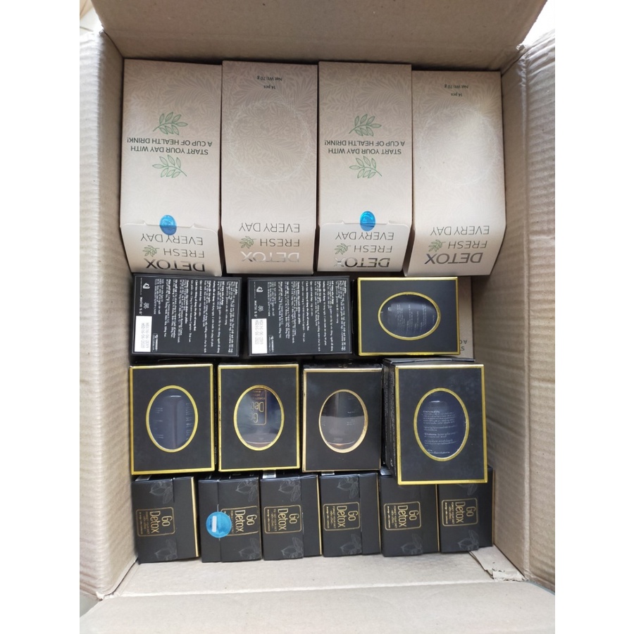 Combo Giảm Cân Go_Detox Chính Hãng (Tặng kèm trà hoa thải độc và thước dây)