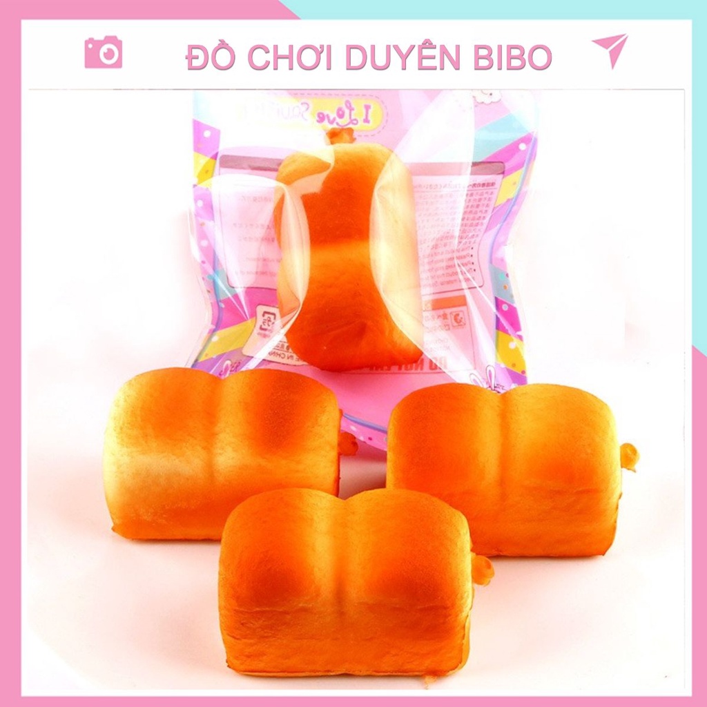 Squishy bánh mì khối mini (kèm bao bì)