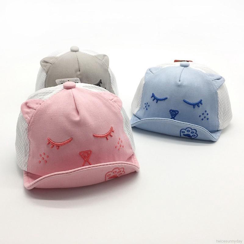 Mũ lưỡi trai chất Cotton hoạ tiết hoạt hình phong cách bóng chày cho bé