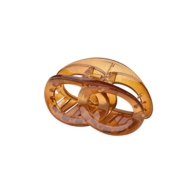 Kẹp tóc càng cua màu nâu trong suốt phong cách cổ điển