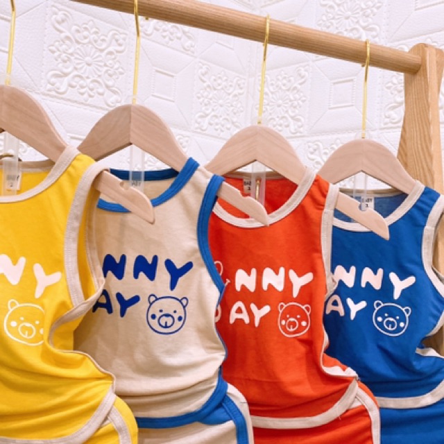 [Mã FASHIONT4FA2 giảm 10K đơn 50K] BỘ COTTON ĐŨI SUNNY DAY CHO BÉ