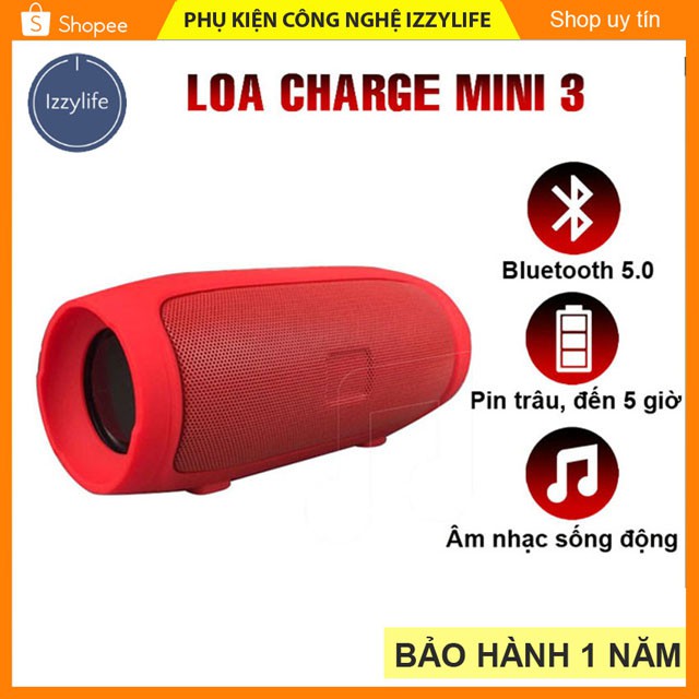 [LÀM CHỦ SỰ KIỆN] Loa Charge mini 3, loa bluetooth Mini cao cấp 2021, âm thanh sống động, pin trâu, tích hợp thẻ nhớ