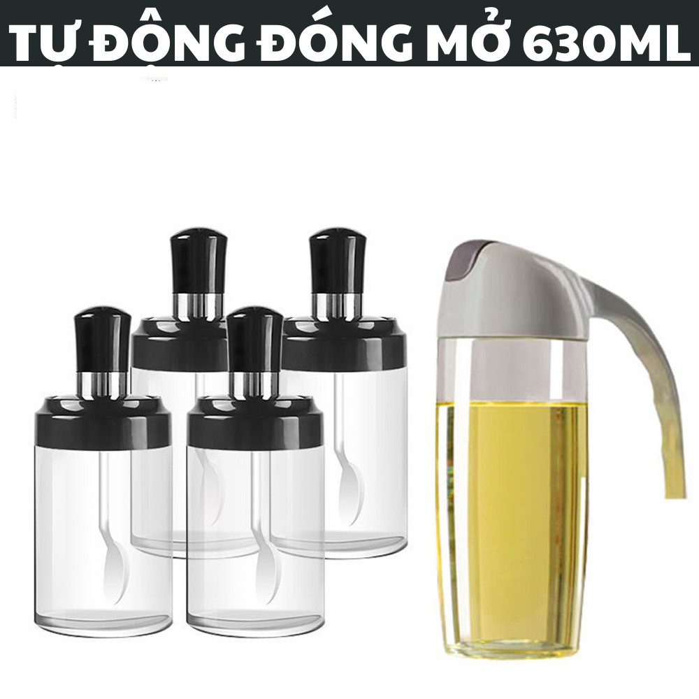 Bình Đựng Dầu Ăn, Chai Đựng Dầu Ăn, Nước Mắm, Nước Tương Thủy Tinh