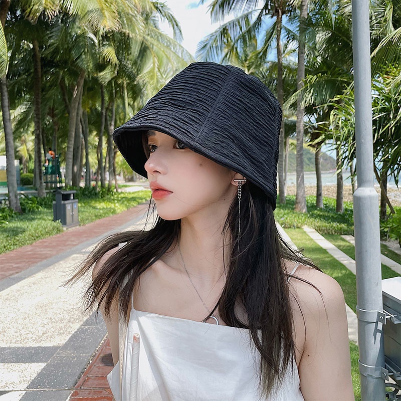 Nón Tai Bèo Màu Trơn Họa Tiết Sọc Phong Cách Hàn Quốc Dễ Thương Dành Cho Nữ