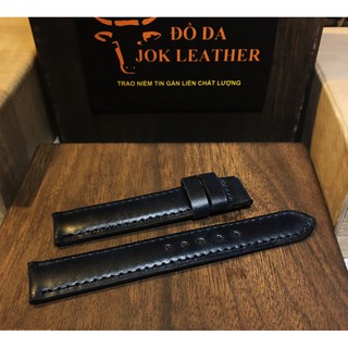 Dây da đồng hồ xanh navy