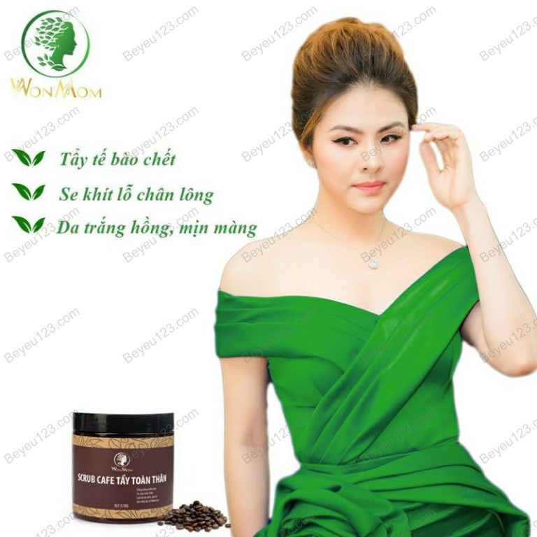 Scrub Cafe tắm, tẩy tế bào chết toàn thân Wonmom 100% thiên nhiên 500g (thay cho sữa tắm hóa chất) Việt Nam