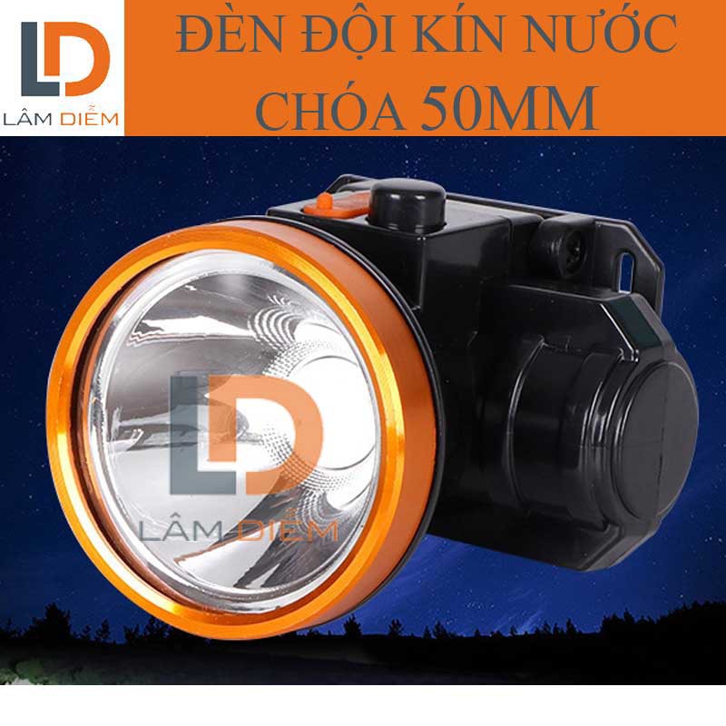 ĐÈN ĐỘI ĐẦU PIN SẠC CHÓA 50MM ĐẦY ĐỦ PHỤ KIỆN