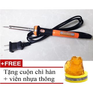 Mỏ hàn chì đầu nhọn cao cấp 30W Asaki AK-9030 (có đèn báo nguồn) Tặng chì + nhựa thông