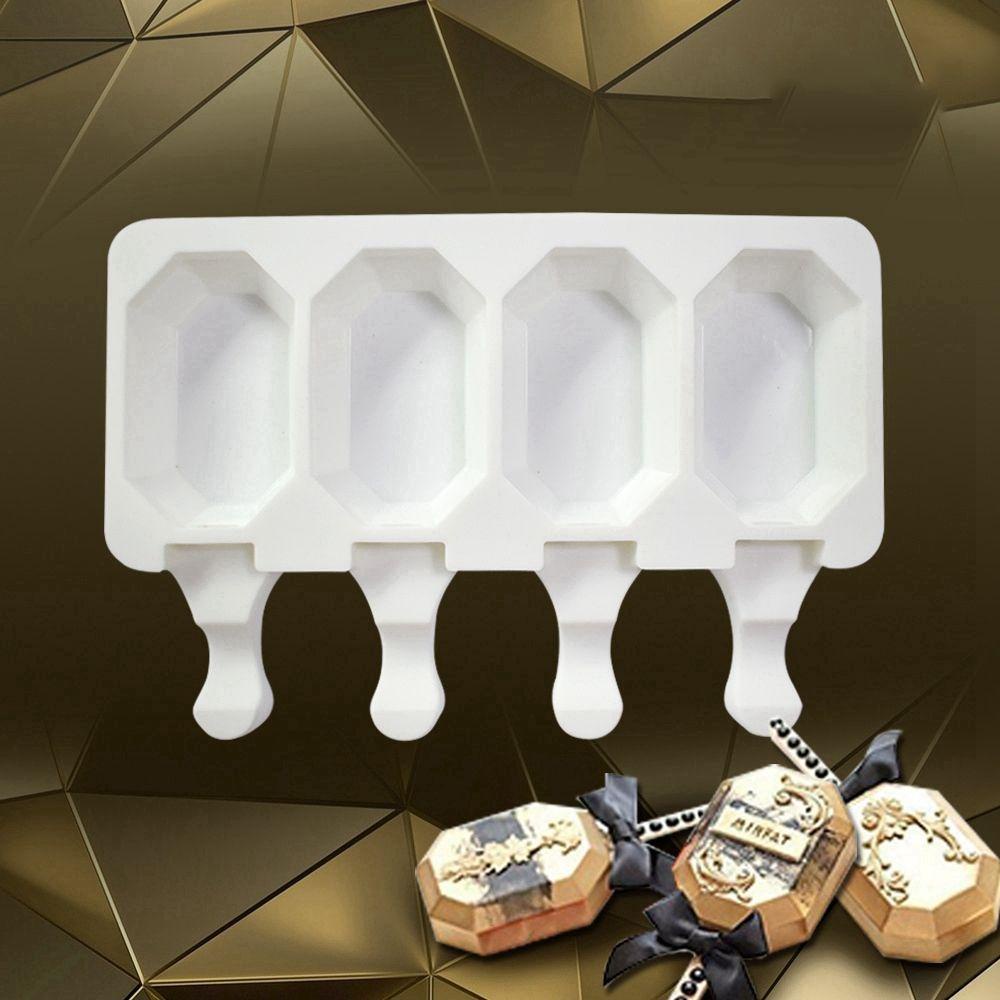 YIYU Khuôn Làm Kem Que 3 / 4 Ngăn Hình Gấu Đáng Yêu