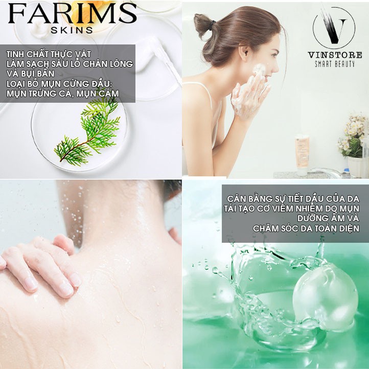 Xà phòng sạch mụn lưng, mụn cám tinh chất trà xanh matcha Farims, kháng khuẩn, sạch mụn hiệu quả, dưỡng ẩm chăm sóc da | BigBuy360 - bigbuy360.vn
