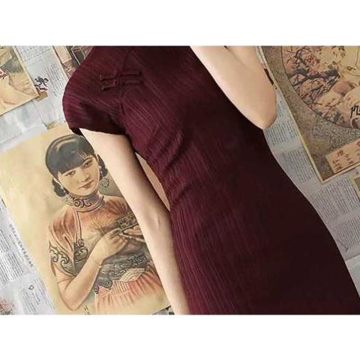 Váy sườn xám Trung Hoa [Tikbook Store]- Order QC inbox shop