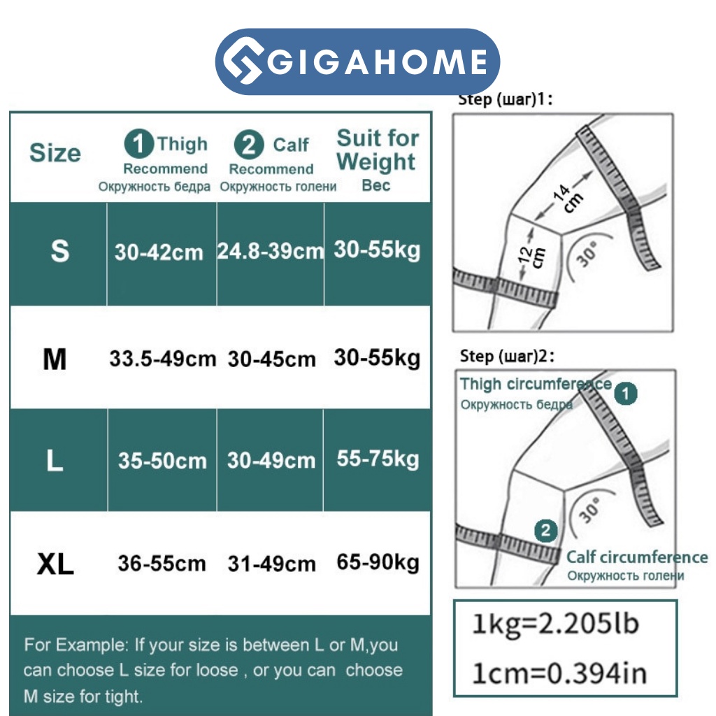 Đai Bó Gối GIGAHOME Bảo Vệ Khớp Đầu Gối Tránh Chấn Thương Khi Tập Gym, Chạy Bộ 7880