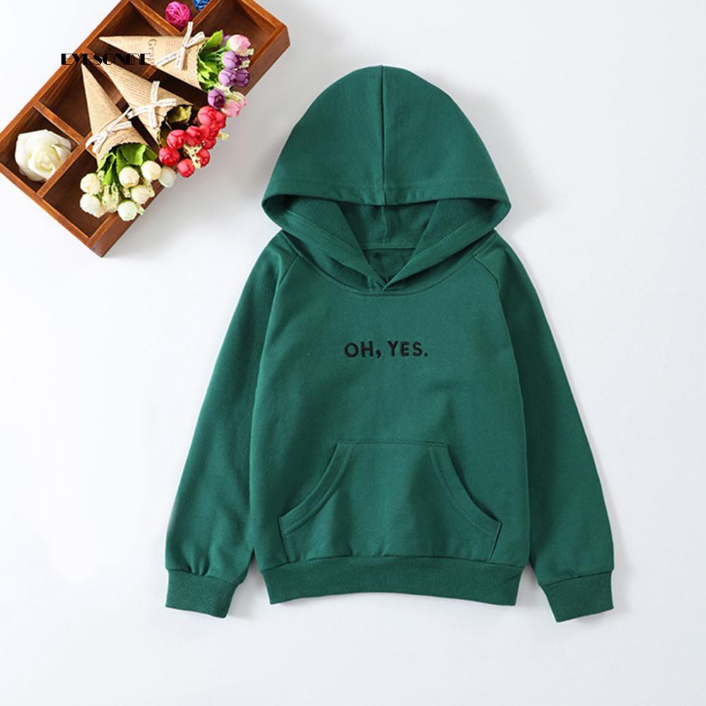 Áo Hoodie Dài Tay In Chữ Họa Tiết Ngộ Nghĩnh Dành Cho Các Bé