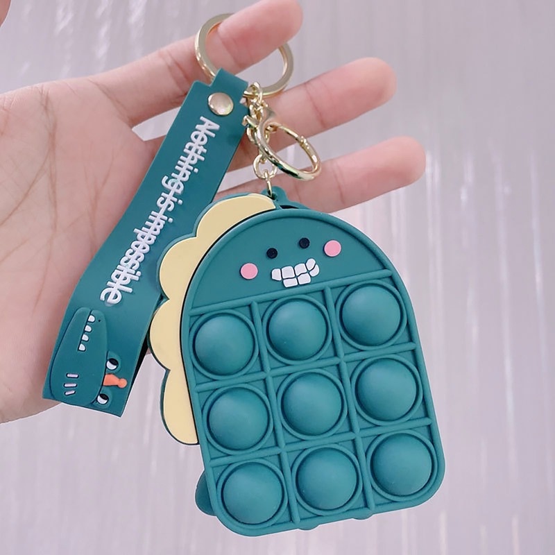(MỚI) Ví silicon mini đựng tiền xu hình búp bê hoạt hình dễ thương