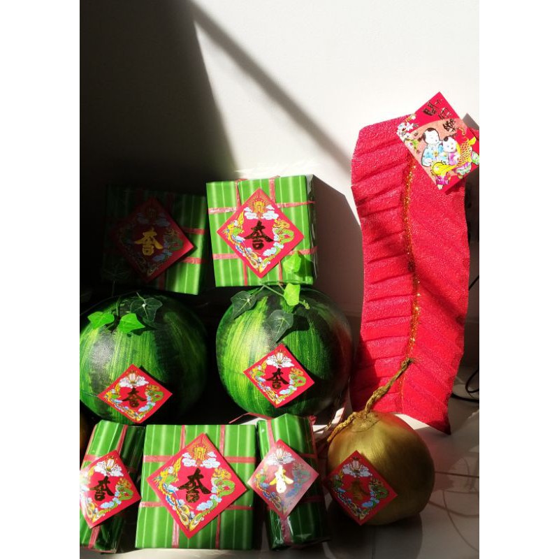 Bánh tét bánh chưng mô hình trang trí tết