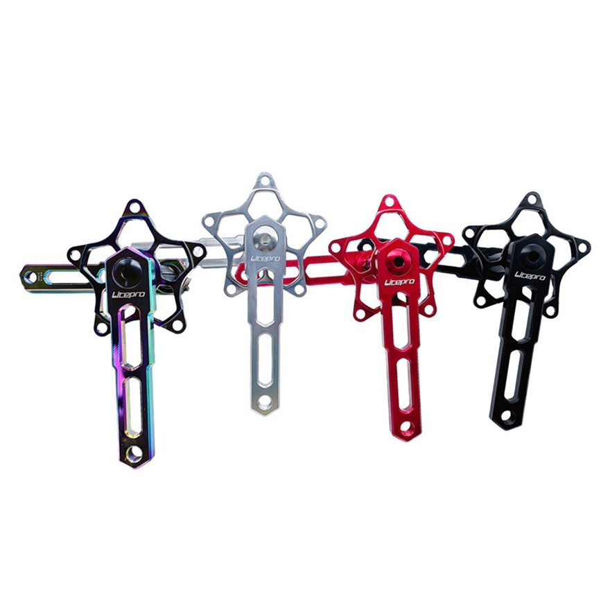 Trục quay Litepro chuyên dụng cho xe đạp tay quay tích hợp 5 trục bằng hợp kim nhôm 170mm 130BCD chất lượng cao