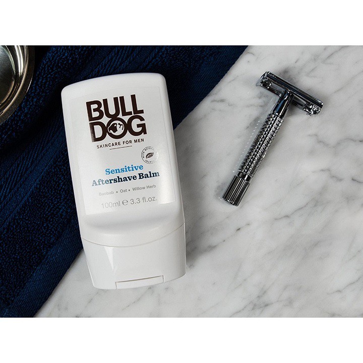 [ Chính Hãng UK ] Kem dưỡng da sau cạo râu Bulldog SENSITIVE AFTERSHAVE BALM Balm 100ml - cho Da Nhậy Cảm