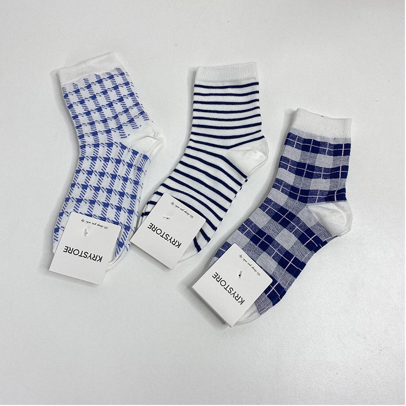 Tất nữ cao cổ kẻ sọc Hàn Quốc TC05