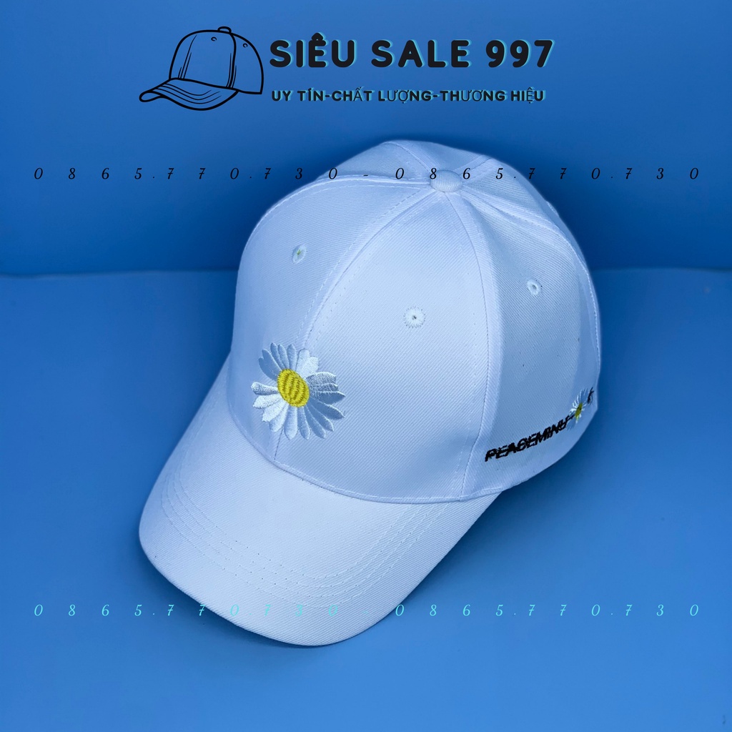 MŨ LƯỠI TRAI HOA CÚC SAM SUM THỜI TRANG NAM NỮ CÁ TÍNH