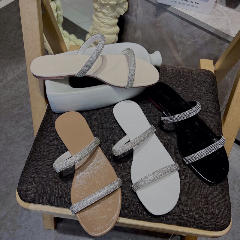 DÉP HAI QUAI ĐÁ XOÀN MIEO SHOES ( D1514 D1515 D1516 D1517 )