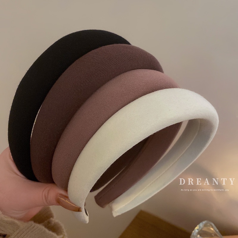 Băng Đô Cài Tóc Bằng Vải Xốp Họa Tiết Hoạt Hình Đơn Giản Thời Trang Hàn Quốc