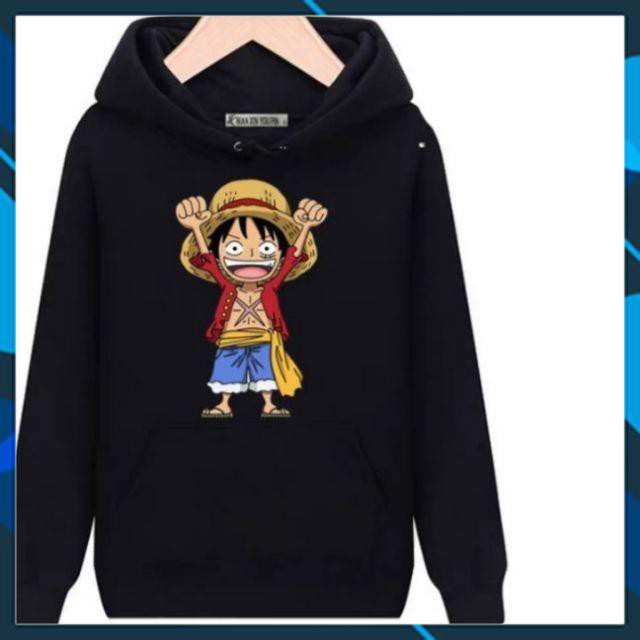Áo Hoodie Chibi Luffy - One Piece Mũ Rơm