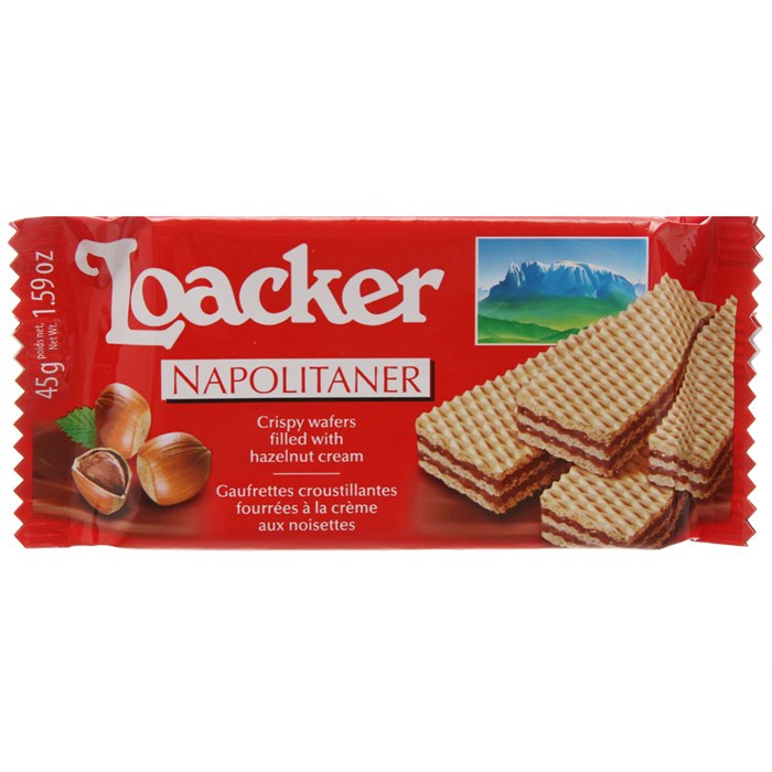 Bánh xốp nhân kem Loacker Classic gói 45g