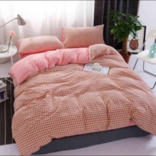 Bộ chăn ga gối cotton đũi