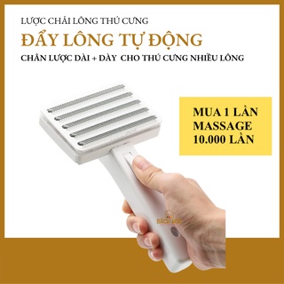 Lược Chải Lông Chó Mèo Thú Cưng Massage Có Nút Bấm Đẩy Lông Chuyên Dụng, Cây Lăn Tĩnh Điện Lông Mèo Làm Mượt Lông