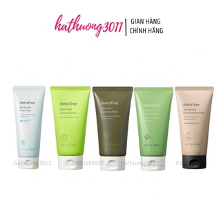 Sữa rửa mặt Innisfee trà xanh, táo xanh, olive, tro núi lửa, bija
