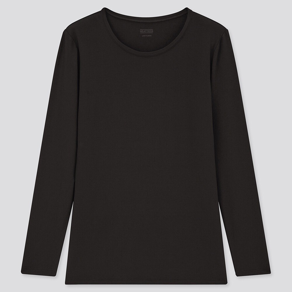 (UNIQLO chính hãng Nhật) Áo giữ nhiệt nữ cổ tròn dài tay - HEATTECH CREW NECK