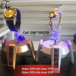 đế xoay trưng bày đồng hồ có led