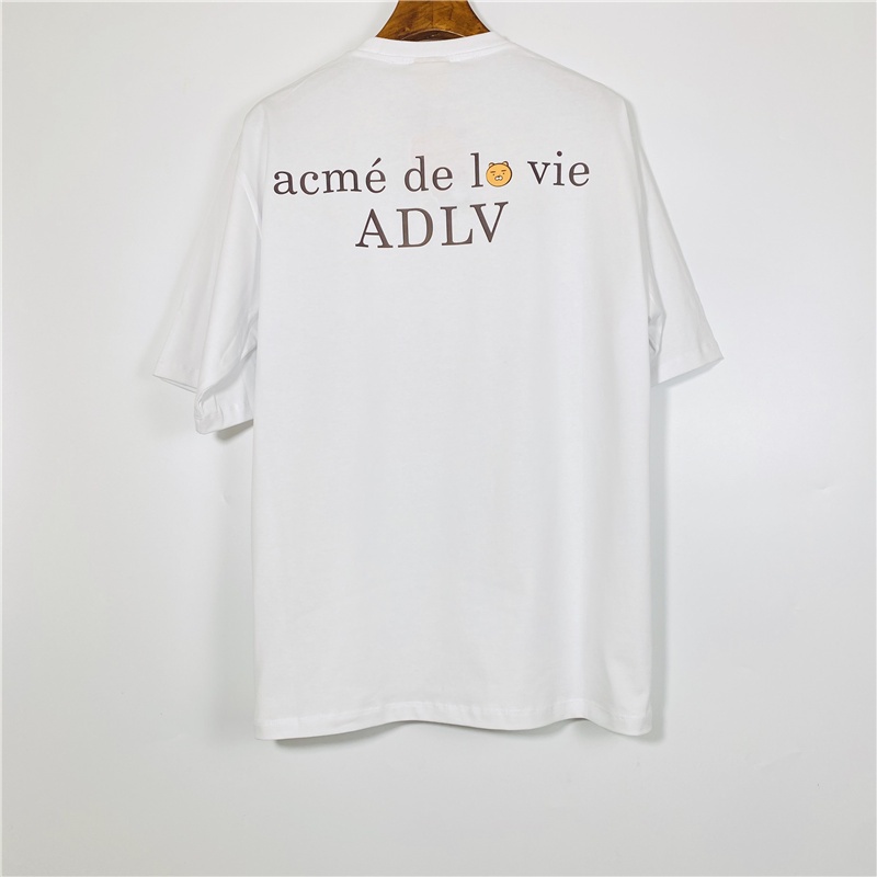 ADLV Áo Thun Cotton Tay Ngắn Dáng Rộng In Hình Bánh Donut Thời Trang Cho Cặp Đôi