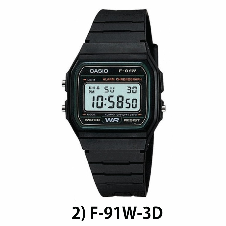 Đồng Hồ Điện Tử Casio F-91W-1D F-91Wm-1B Phong Cách Retro Cho Nam Và Nữ