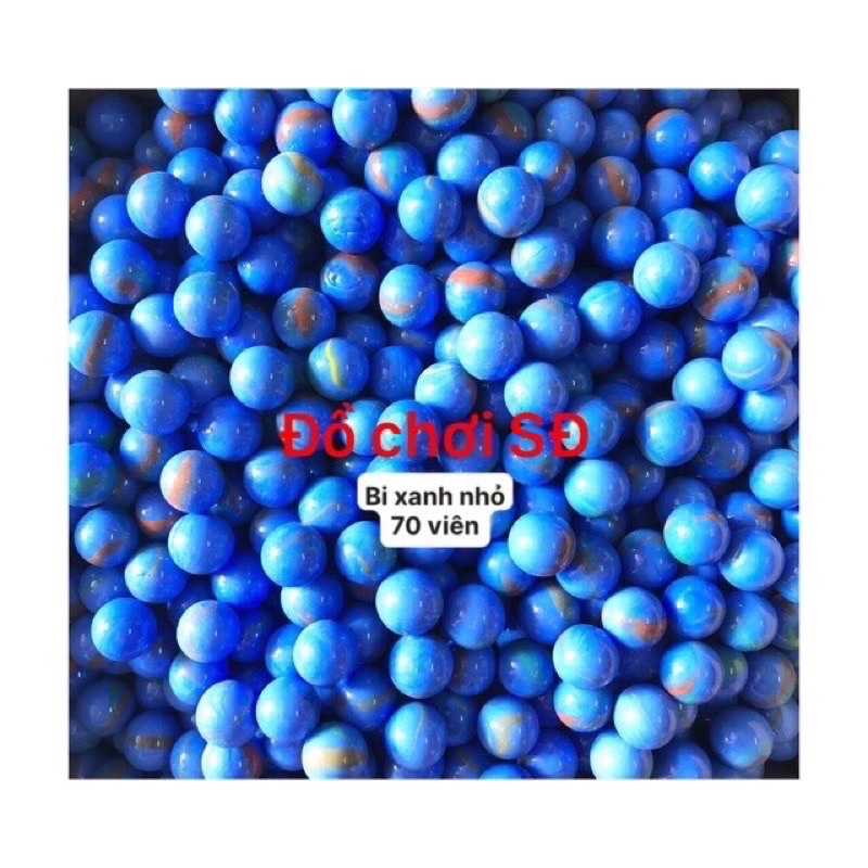 Bi bắn trẻ con - Bi thủy tinh nhỏ 14mm - 16mm - bịt 70 viên