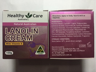 Kem dưỡng da - Healthy Care Lanolin cream with Vitamin E 100gr