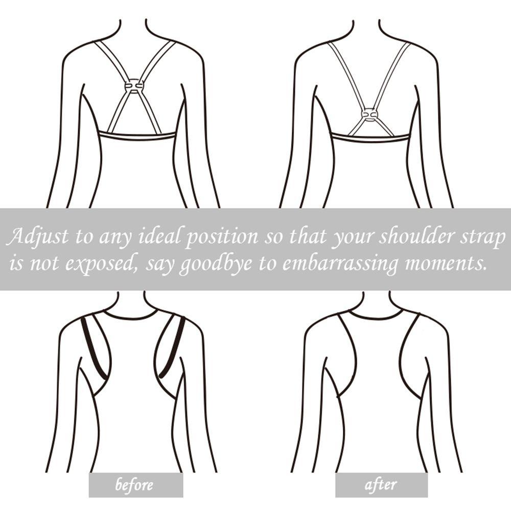 OCEANMAP Dây Áo Ngực Khóa Chéo Không Trơn Chống Trượt Có Thể Điều Chỉnh